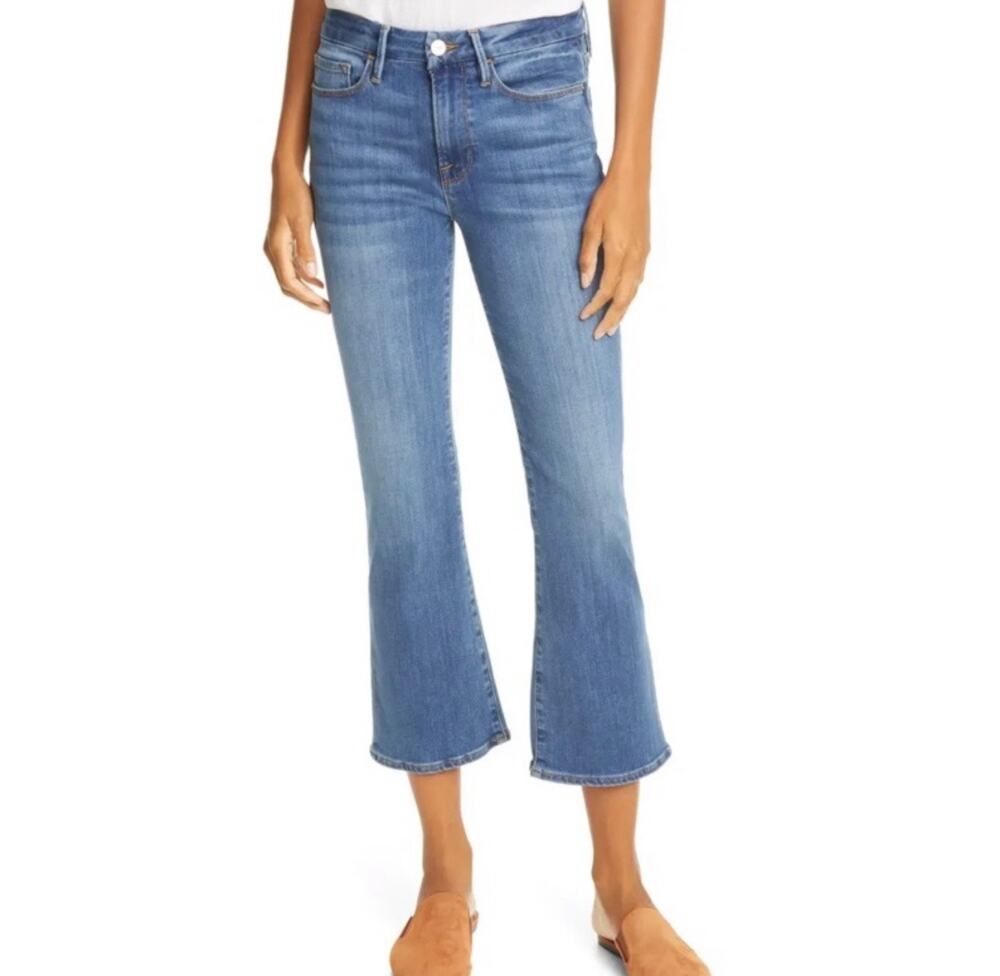 Frame Le Crop Mini Boot Jeans in Bonhill